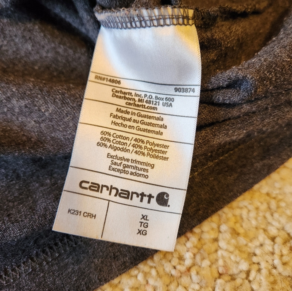 Carhartt heavy-duty long-sleeve shirt - men's size XL - Picture 4 of 6